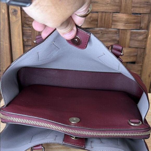 DKNY Rich Burgundy Satchel - Picture 6 of 7